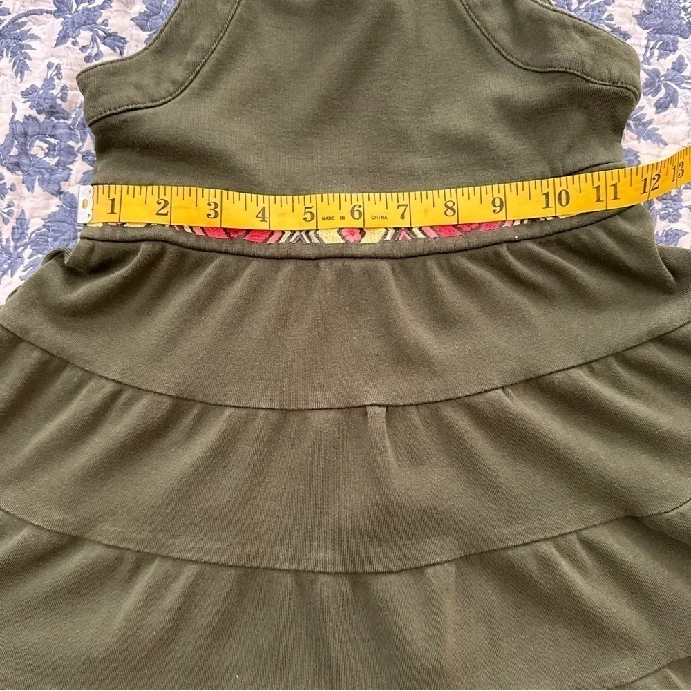 Gymboree Dress Olive Green Ruffles Size 7